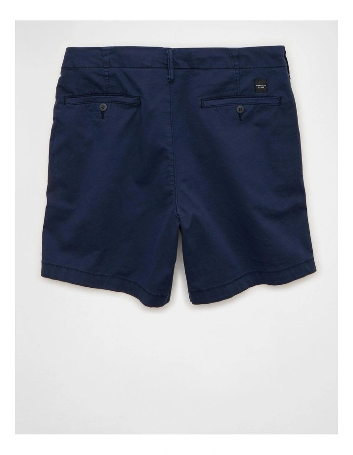 7" Flex Lived-In Khaki Short in Navy image 4