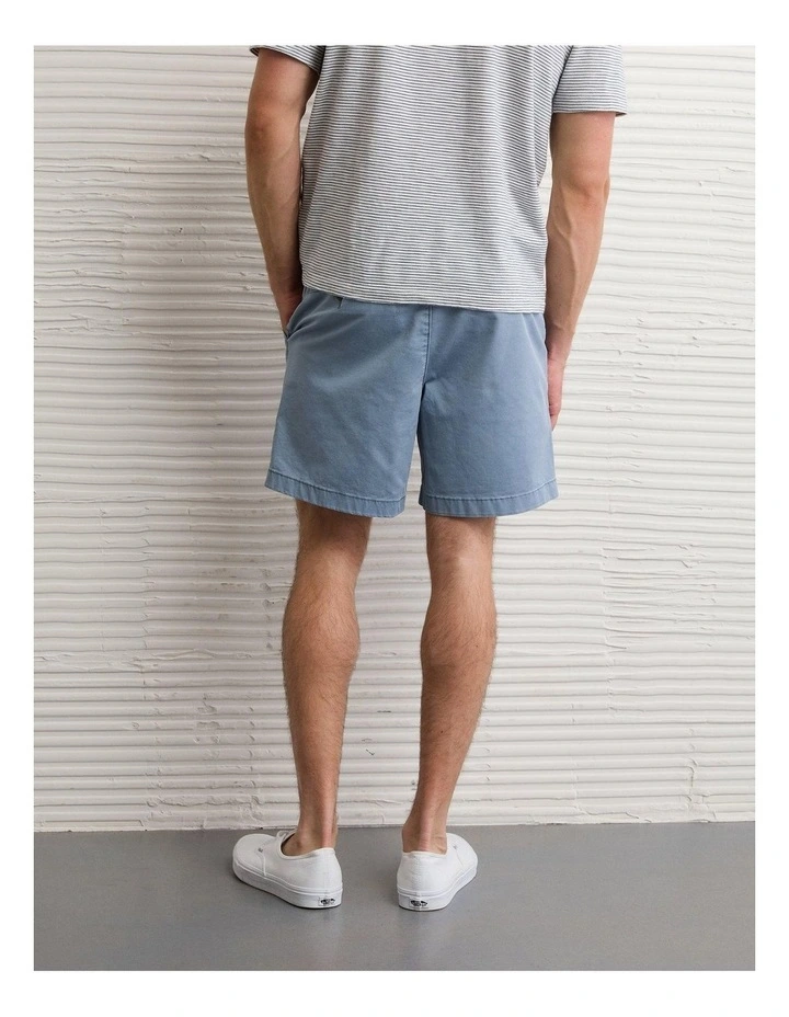 7 Flex Lived-In Khaki Short in Blue image 2