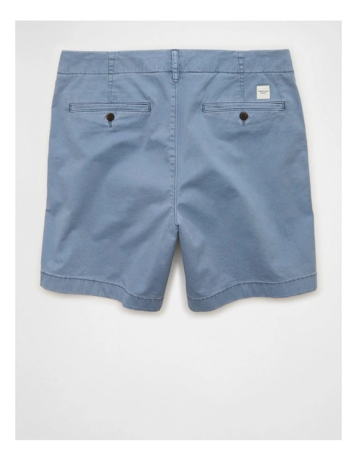 7 Flex Lived-In Khaki Short in Blue image 4
