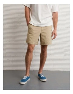 7 Flex Lived-In Khaki Short in Khaki