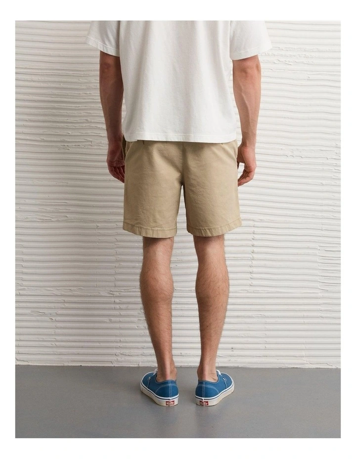 7 Flex Lived-In Khaki Short in Khaki image 2