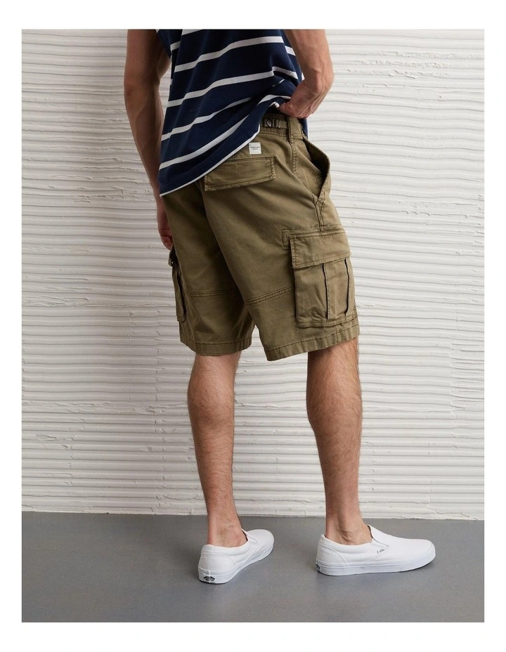 10 Flex Lived-In Cargo Short in Green Olive image 2