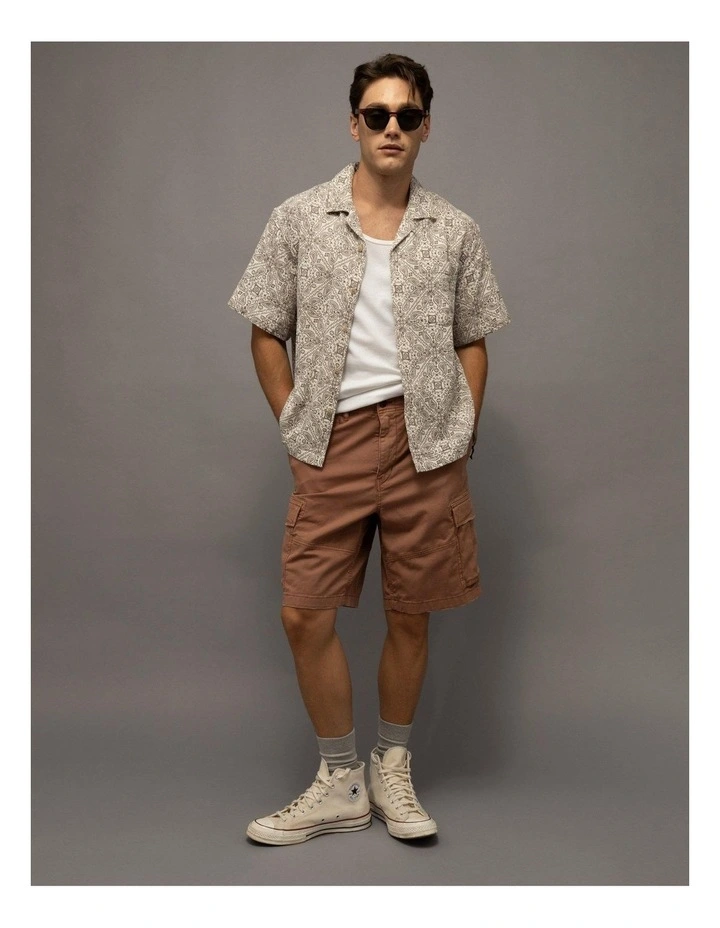 10" Flex Lived-In Cargo Short in Light Brown image 1