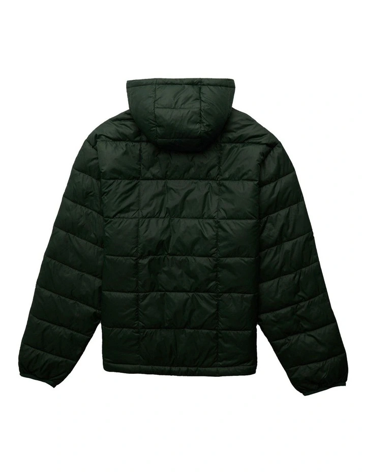 Lightweight Puffer Jacket in Leaf Green image 4