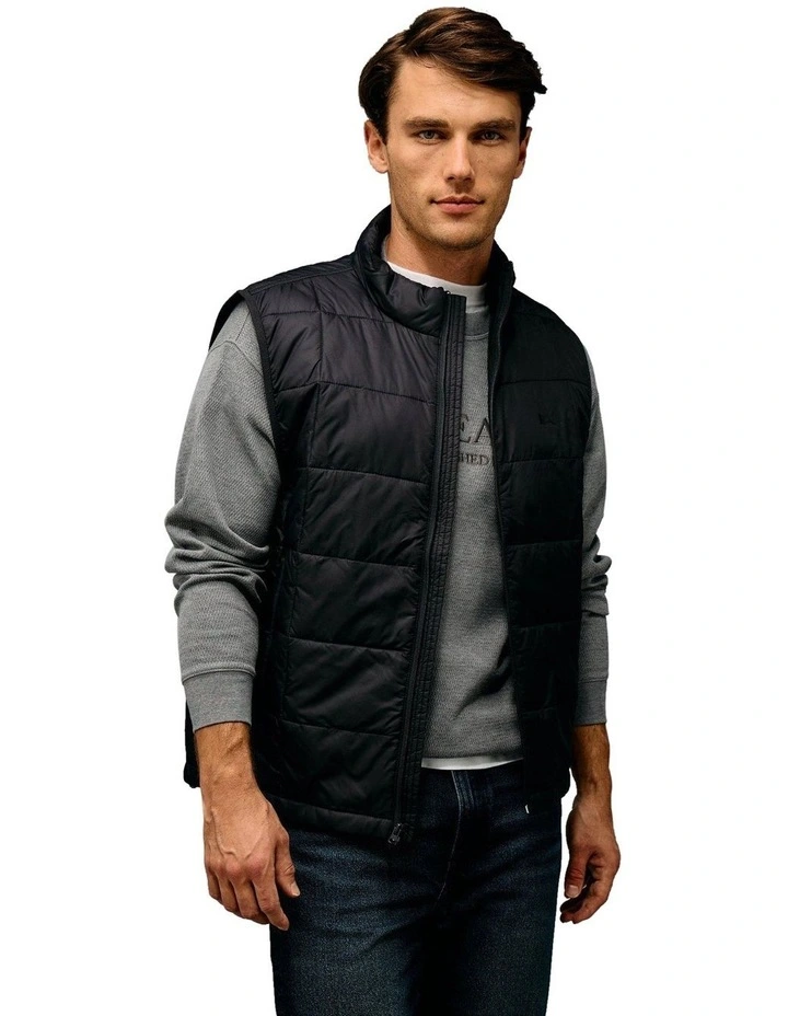 Lightweight Puffer Vest in Black image 1