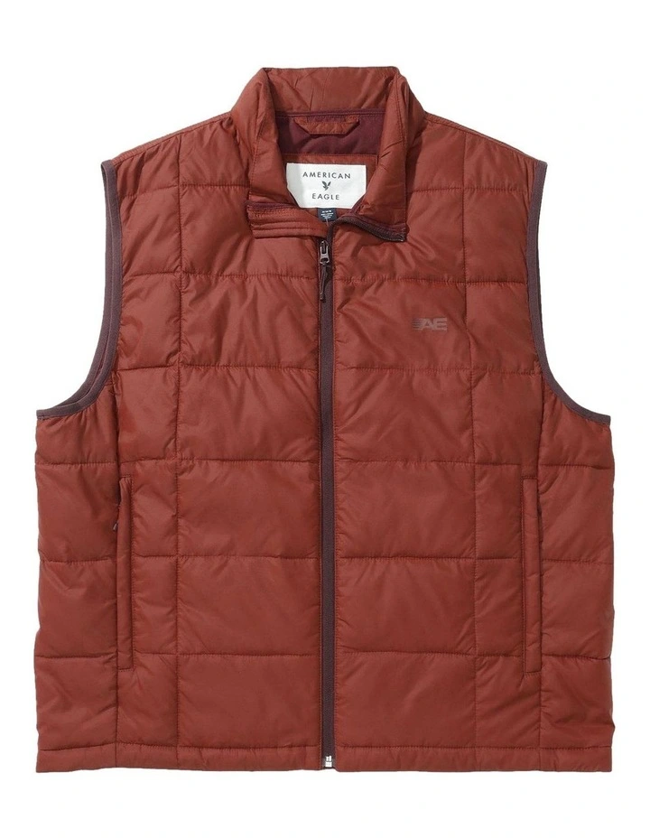 Lightweight Puffer Vest in Iced Mocha image 3
