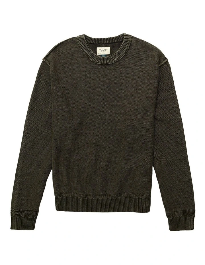 Washed Reverse Sweater in Dark Shadow image 3