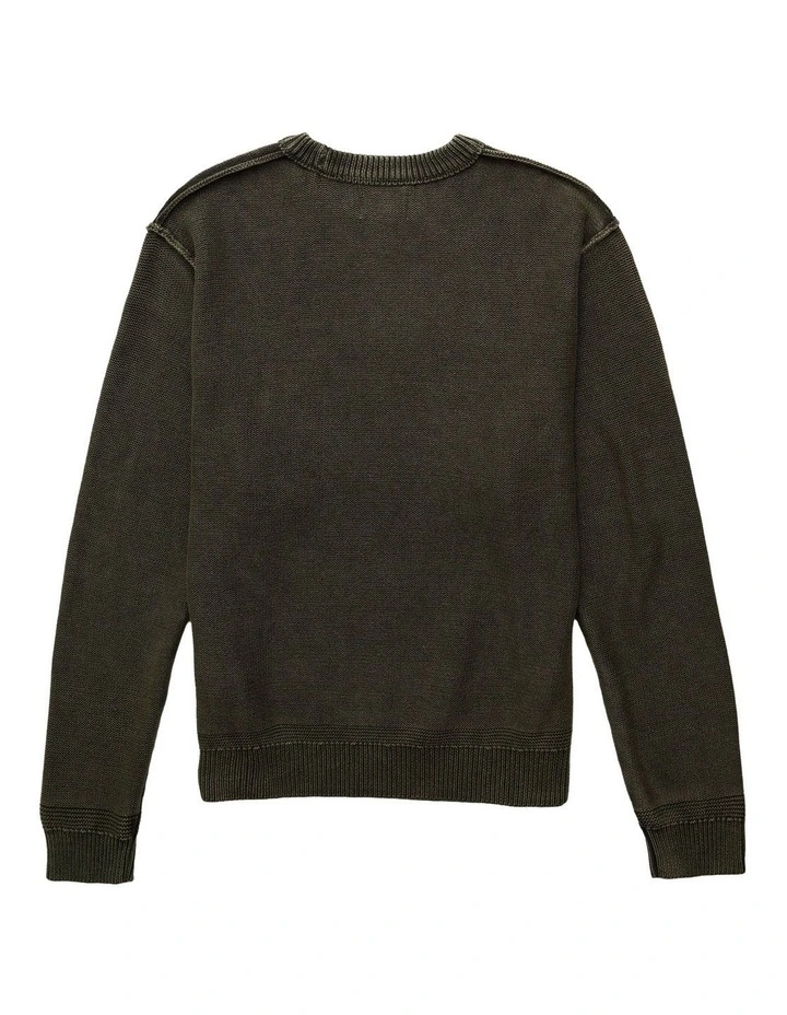 Washed Reverse Sweater in Dark Shadow image 4