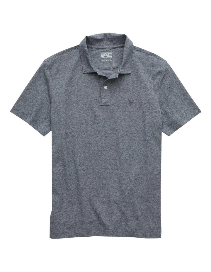 24/7 Club Logo Polo Shirt in Navy image 3