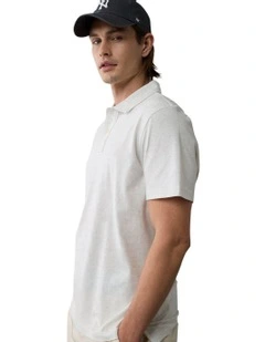 24/7 Club Logo Polo Shirt in Heather Gray