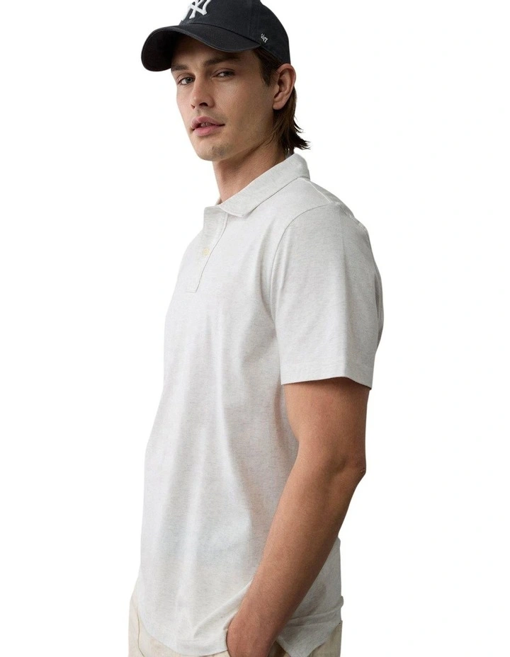 24/7 Club Logo Polo Shirt in Heather Gray image 1