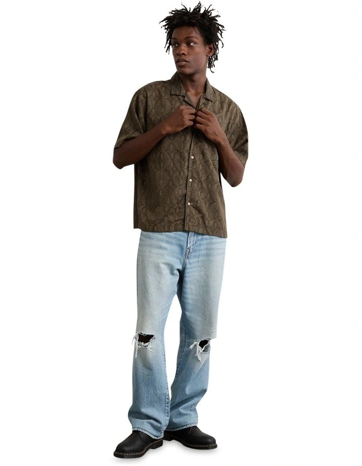 Poolside Button Up Shirt in Green image 1