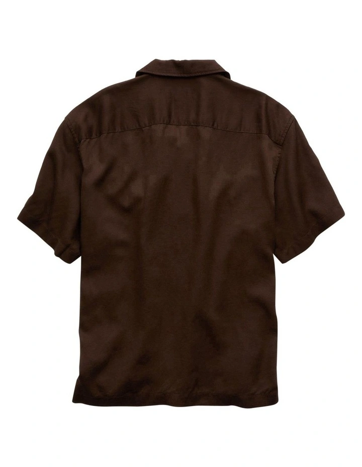 Poolside Button-Up Shirt in Brown image 4