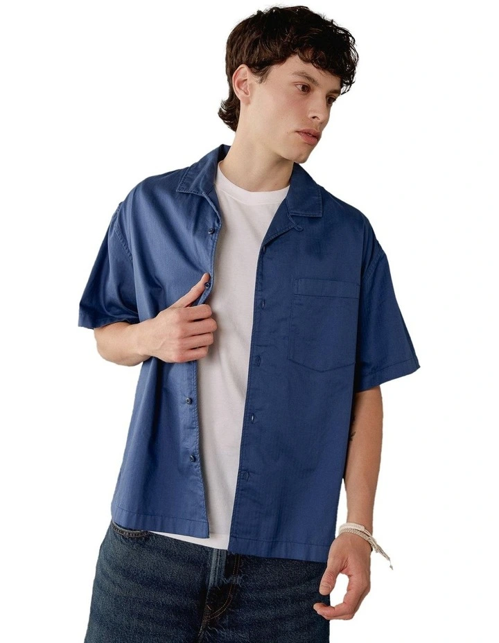Short Seeve Relaxed Fit Everyday Shirt in Emotional Blue image 1
