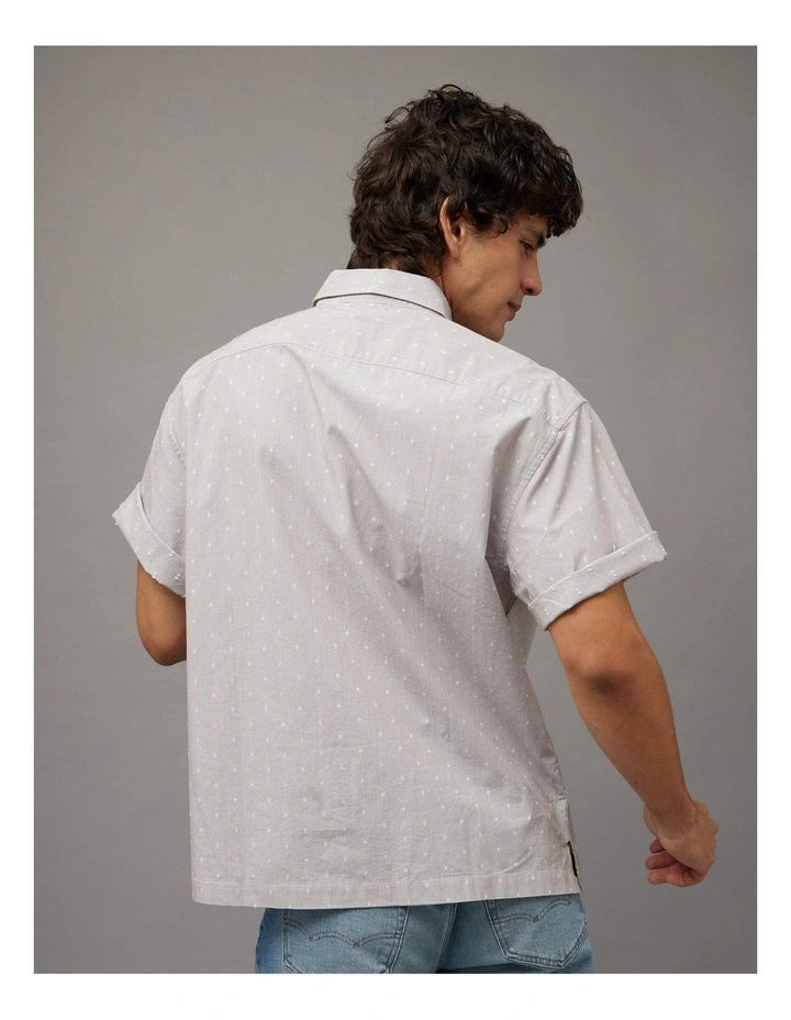 Everyday Short Sleeve Relaxed Camp Collar Shirt in Khaki image 2
