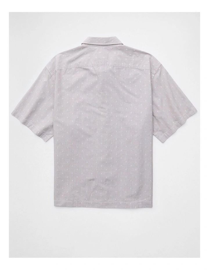 Everyday Short Sleeve Relaxed Camp Collar Shirt in Khaki image 4