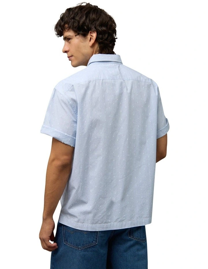 Everyday Relaxed Camp Collar Shirt in Light Blue image 2