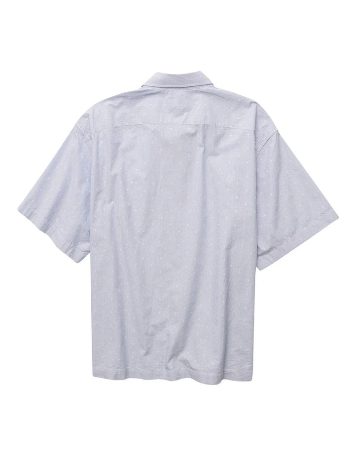 Everyday Relaxed Camp Collar Shirt in Light Blue image 4
