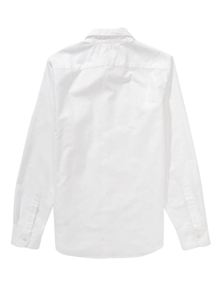 Everyday Slim Oxford Button-Up Shirt in White image 4