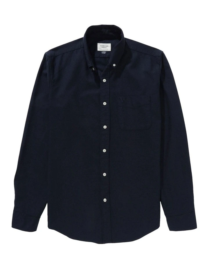 Everyday Slim Oxford Button-Up Shirt in Navy image 3