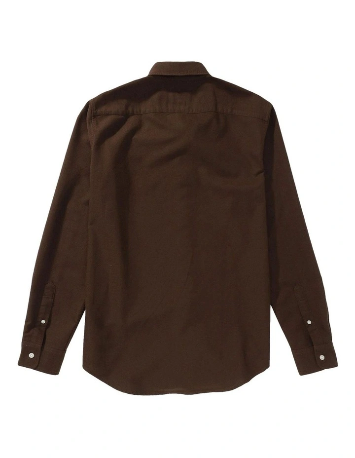 Everyday Slim Oxford Button-Up Shirt in Chocolate image 4