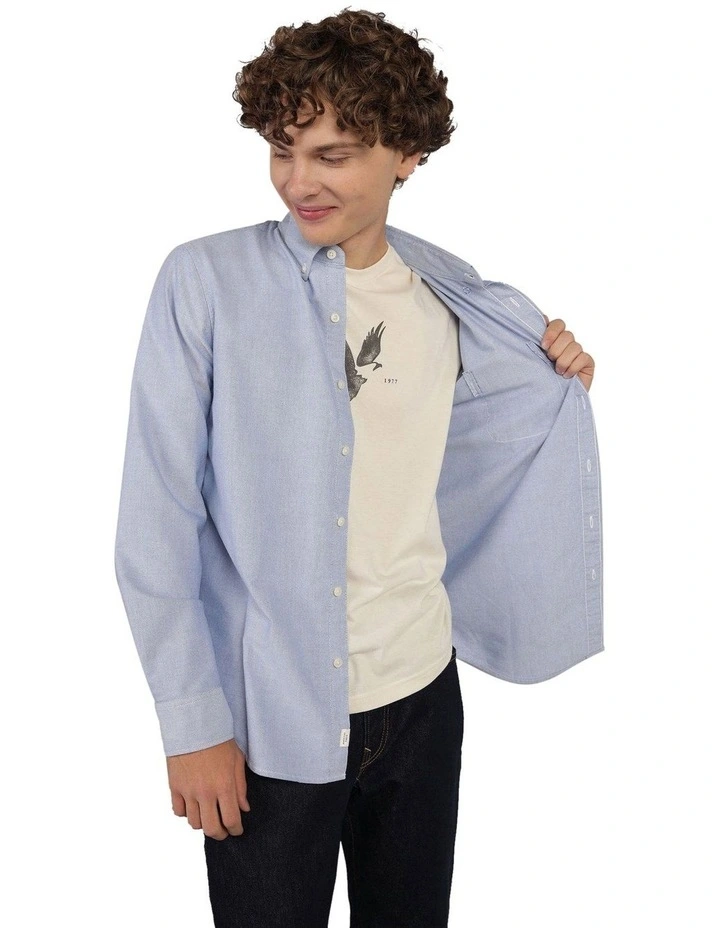 Everyday Slim Oxford Button-Up Shirt in Blue image 1
