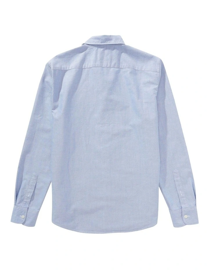 Everyday Slim Oxford Button-Up Shirt in Blue image 4