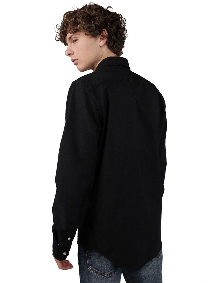 Everyday Slim Oxford Button-Up Shirt in Black image 2