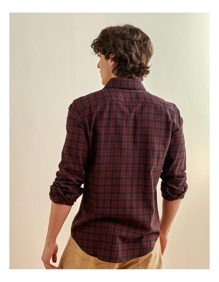 Slim Fit Everyday Shirt in Navy Check image 2