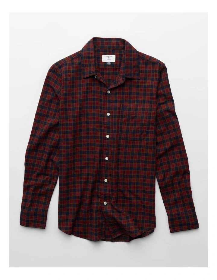 Slim Fit Everyday Shirt in Navy Check image 3