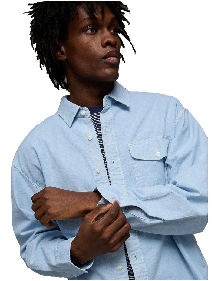 Everyday Relaxed Fit Oxford Shirt in Light Blue image 1