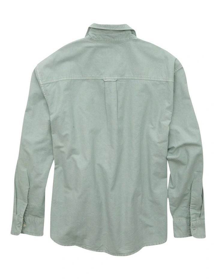 Everyday Relaxed Fit Oxford Shirt in Green Rush image 4