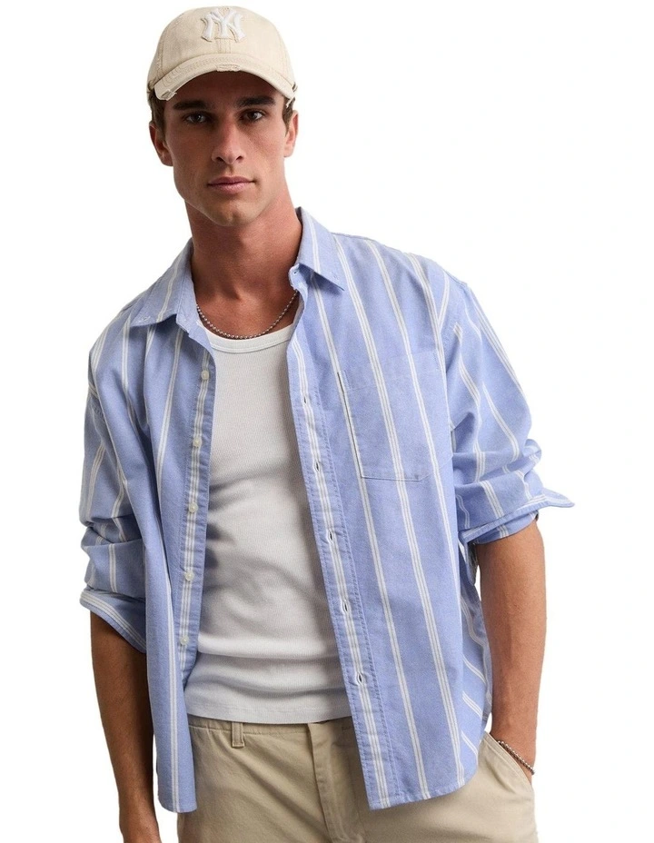 Everyday Oxford Button-Up Shirt in Blue image 1