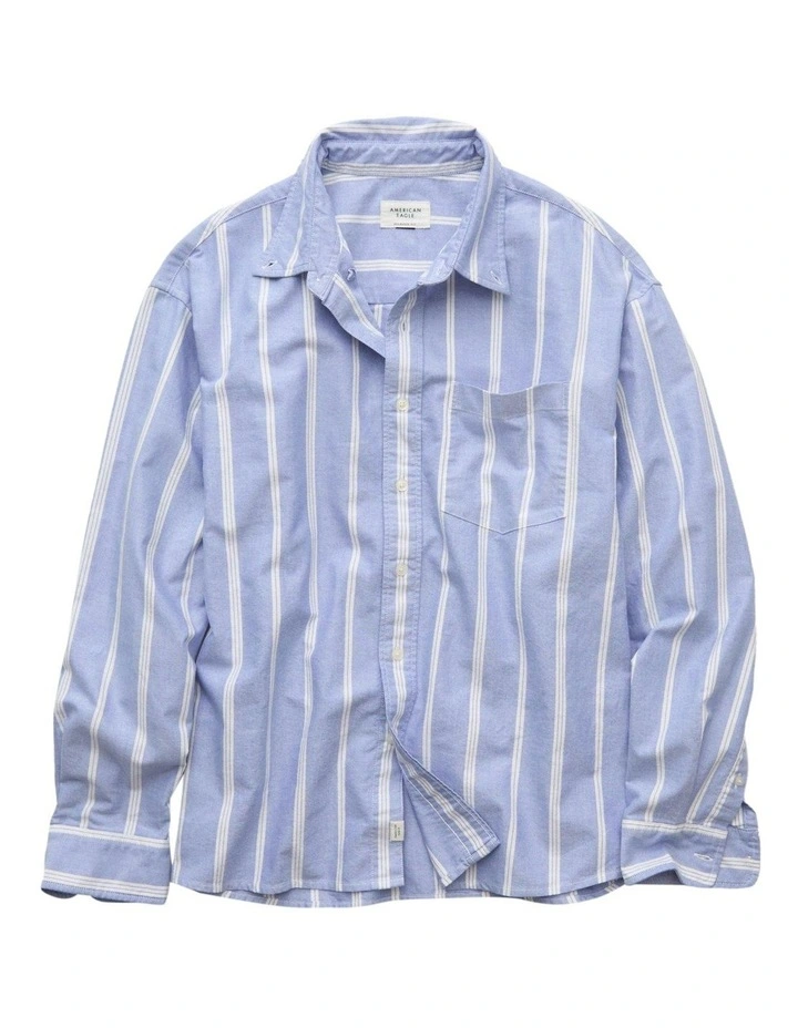 Everyday Oxford Button-Up Shirt in Blue image 3