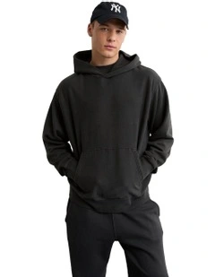Laidback Luxe Heavyweight Hoodie in Dark Shadow