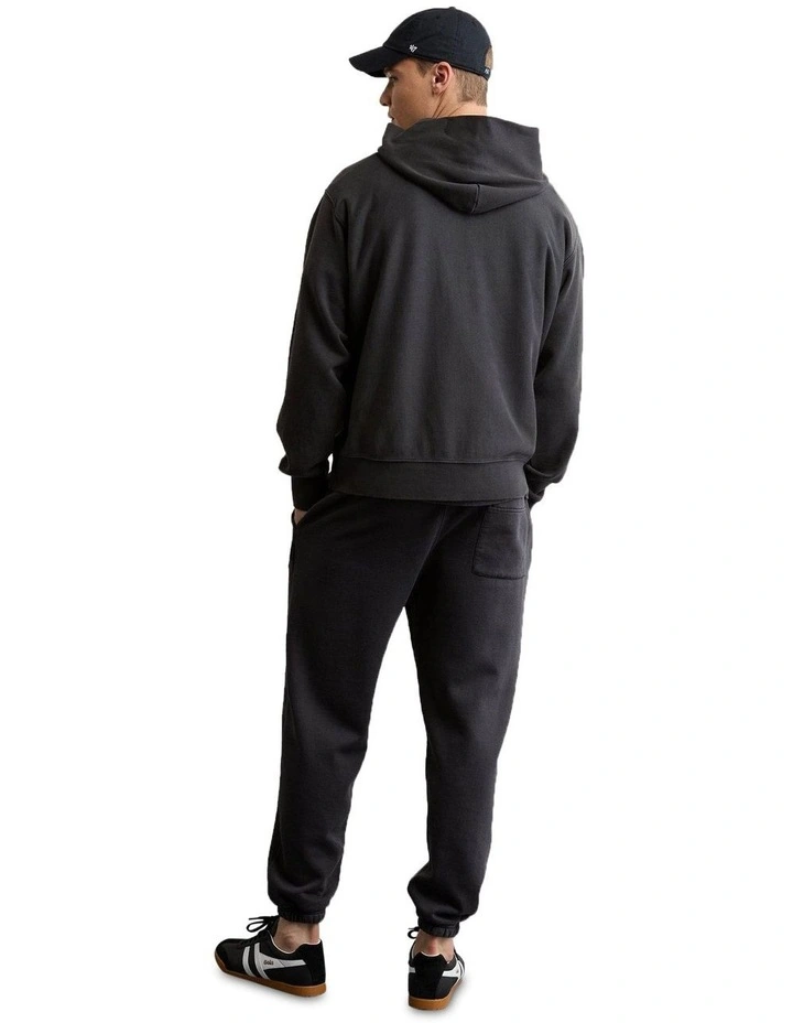 Laidback Luxe Heavyweight Hoodie in Dark Shadow image 2