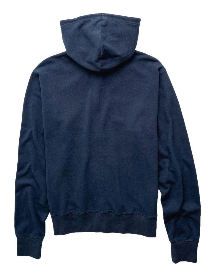 Graphic Full Zip Hoodie in Navy image 4