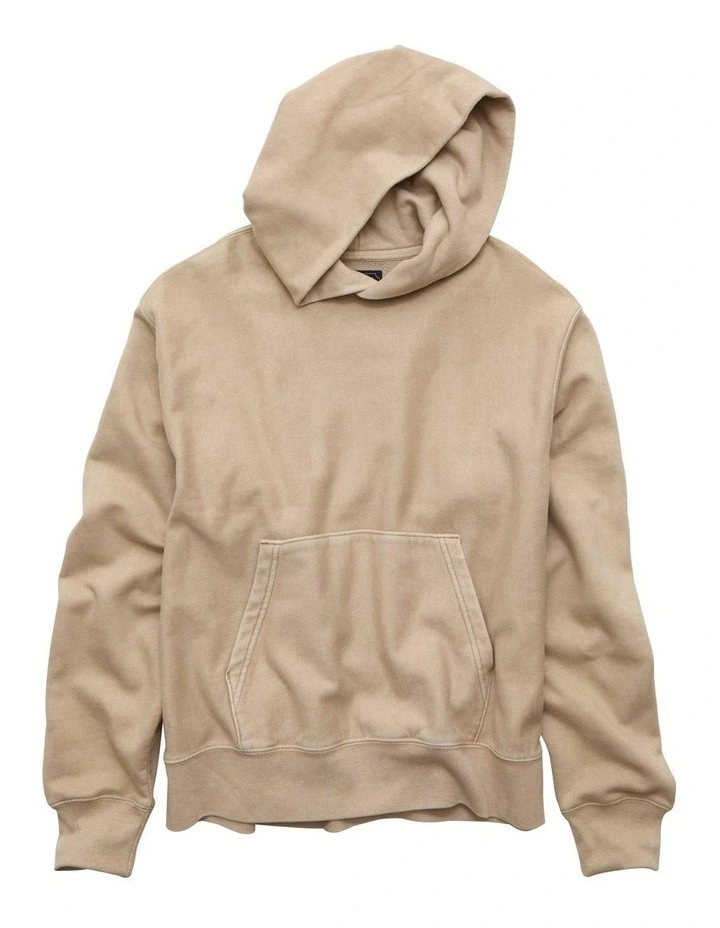 Laidback Luxe Heavyweight Hoodie in Dune Khaki image 3
