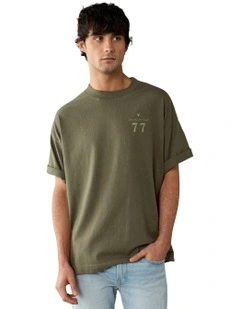 Icon Logo Graphic T-shirt in Camper Green