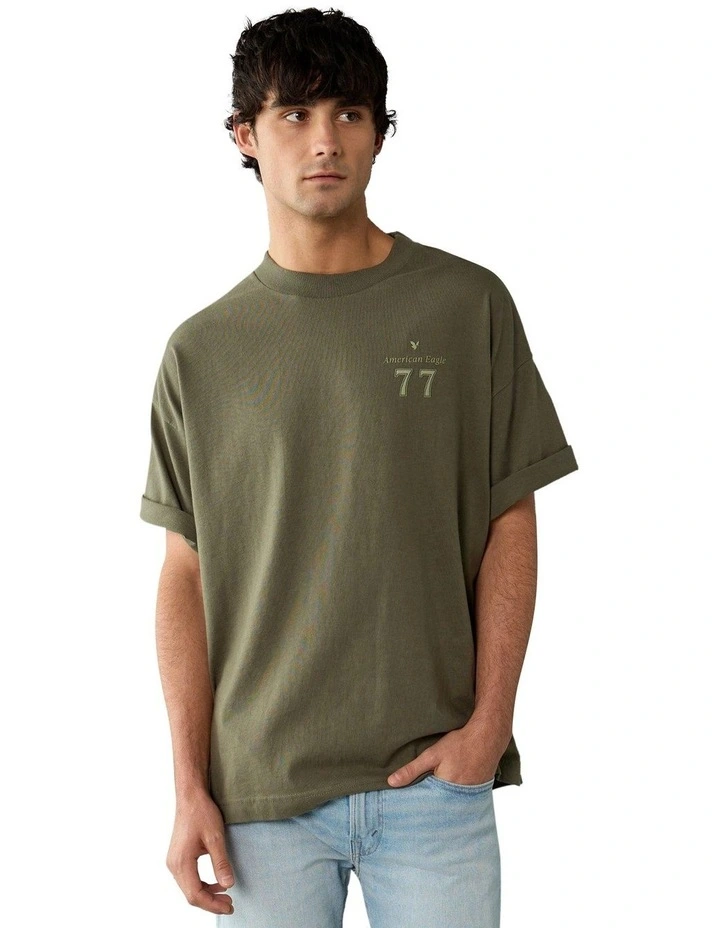 Icon Logo Graphic T-shirt in Camper Green image 1