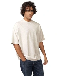 Oversized Heavyweight T-shirt in Oatmeal Heather