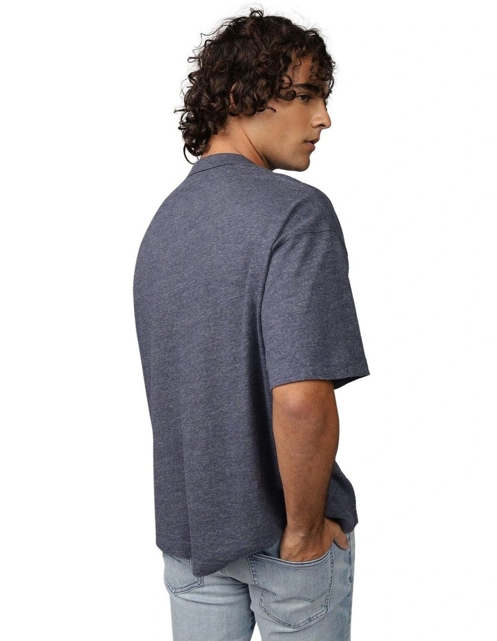 Oversized Heavyweight T-shirt in Blue Heather image 2