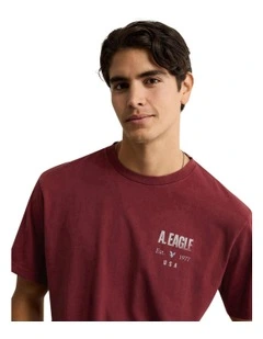 Logo Graphic T-Shirt in Wine