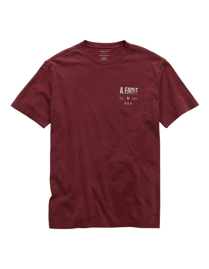 Logo Graphic T-Shirt in Wine image 3