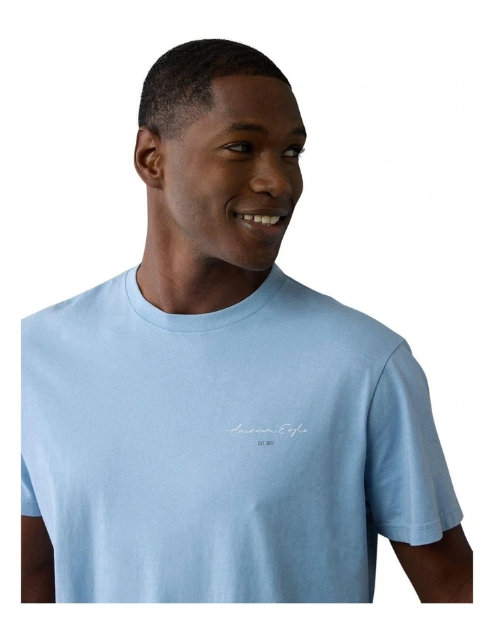 Logo Graphic T-Shirt in Soft Blue image 1