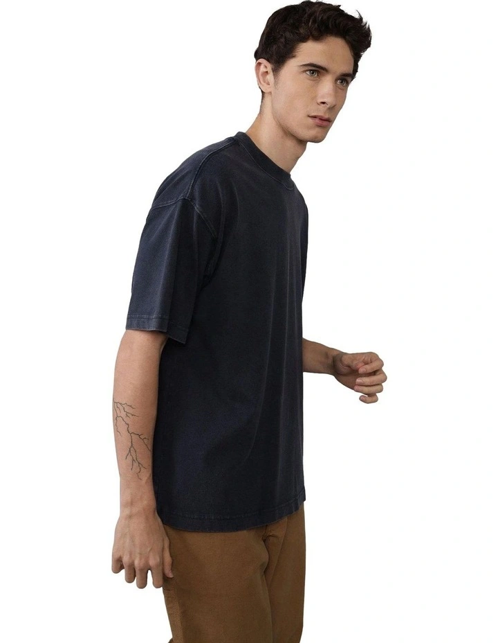 Short Sleeve Oversized Elevated Graphic Tee in Deep Waters image 1