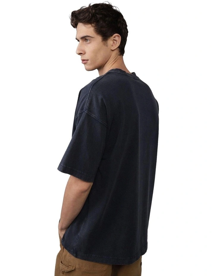 Short Sleeve Oversized Elevated Graphic Tee in Deep Waters image 2
