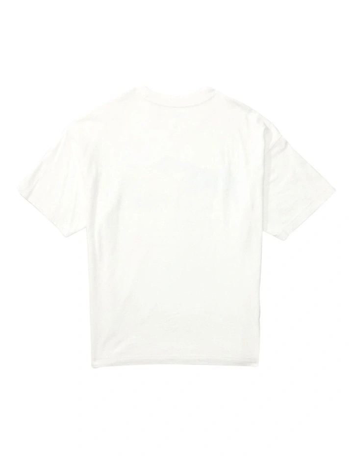 Short Sleeve Oversized Elevated Graphic Tee in Bright White image 4