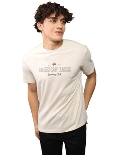 Graphic T-shirt in Oatmeal Heather