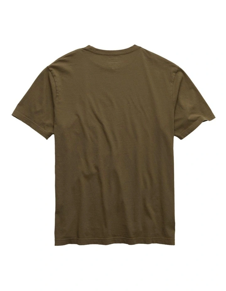 Logo Graphic T-shirt in Camo Green image 4